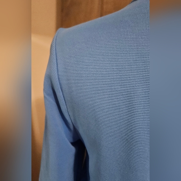 NOISY MAY Ribbed Longsleeve Mock Neck Stretch Midi Dress Tie Front.Blue. S NWT - Picture 14 of 16